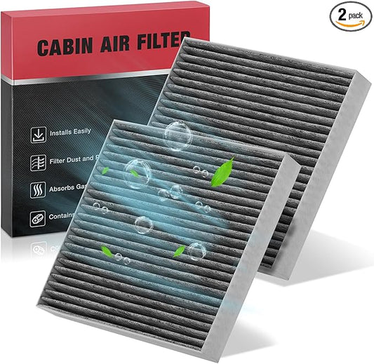 BDFHYK 2PC Cabin Air Filters with Activated Carbon Compatible with Hyundai Kona 18-22, Venue 20-22, Tucson 16-21, Veloster/Veloster N 19-21, Compatible with Kia Seltos 21-22, Soul 20-22,Sportage 17-22