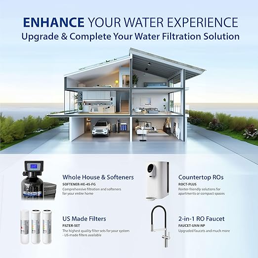 APEC Water System ROES-PHUV75 Essence Series Top Tier Alkaline Mineral pH+ and UV Ultra-Violet Sterilizer 75 GPD 7-Stage Ultra Safe Reverse Osmosis Drinking Water Filter System