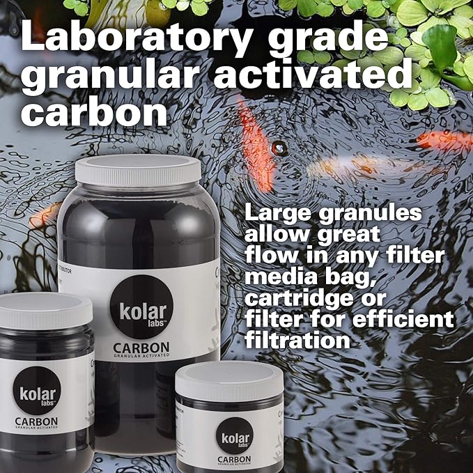 Kolar Labs Crystal Cal Activated Carbon – Small Jar, Activated Charcoal for Aquariums and Fish Tanks