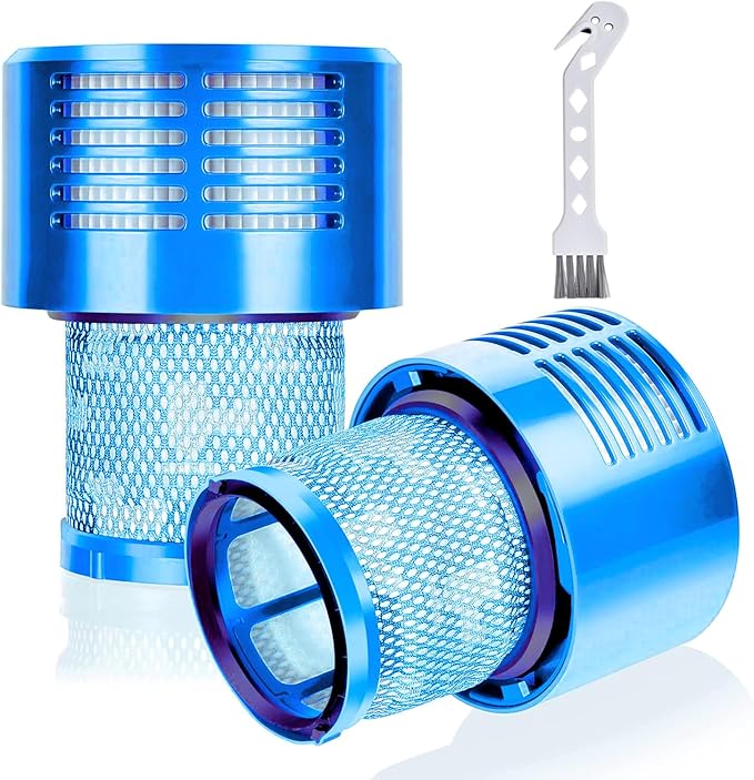 Dyson V10 Filter, 2-Pack Premium True HEPA Replacement Filters for Dyson V10 Series, Dyson-V10 Absolute, V10 Allergy, Dyson-V10 Animal, V10 Motorhead, V10 Total Clean, Dyson-SV12 V10, Part # 969082-01
