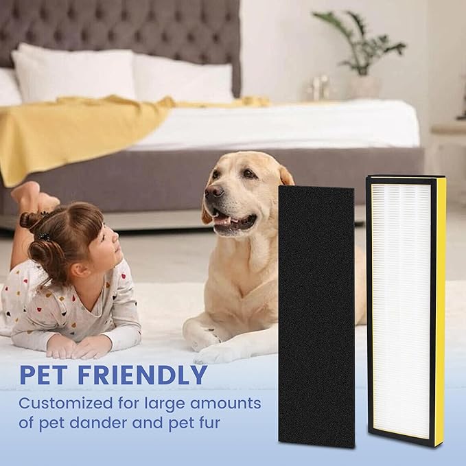 FLT4825 HEPA Filter B Replacement for G-Guardian AC4825, AC4300, AC4900, AC4825DLX, AC4850, CDAP4500, AP2200 Air Purifier, 4 H13 True HEPA Filters + 8 Activated Carbon Pre-Filters