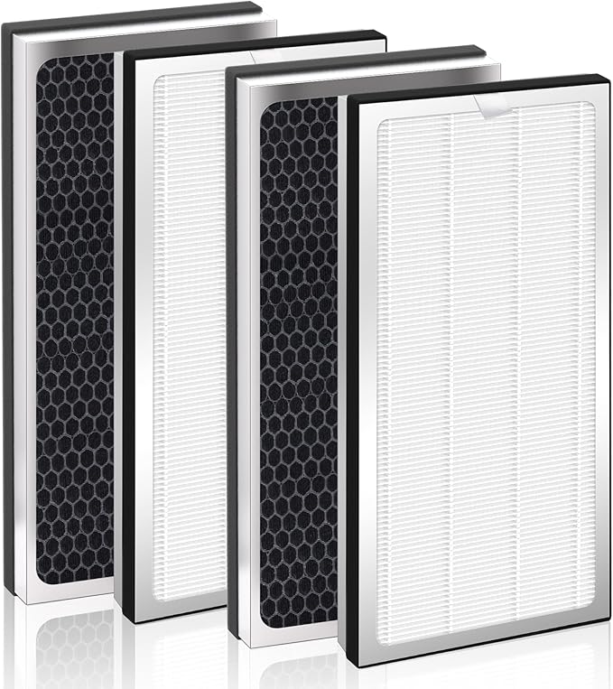 40 Replacement Filter Compatible with MA Air Purifier 40 series, 3-IN-1 True HEPA 13 Filtration 4PACK
