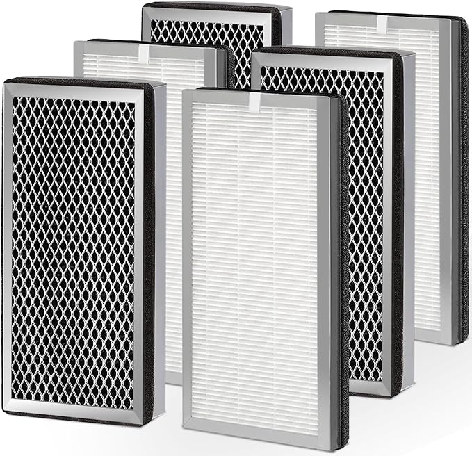 6 Pack 15 Replacement Filter for MA Air Puri-Fier Models 15, 3-in-1 Filter Contains Pre-Filter and Activated Carbon Filter, (6 Pack)