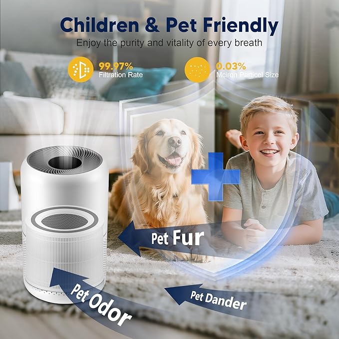 Core 300 Replacement Filter for LEVOIT Core 300 Core 300-P Core 300S Vortex Air Air Purifier, 3-in-1 H13 Grade True HEPA High-Efficiency Activated Carbon, Core 300-RF, 4 Pack, White