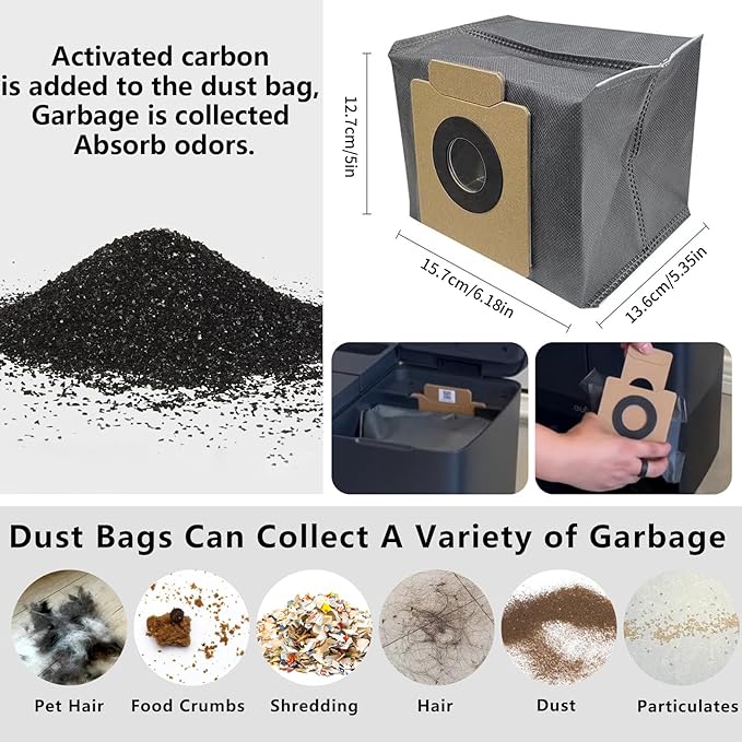 Yivy 29 Pack Accessories Kit Replacement Parts Compatible with Eufy X10 Pro Omni Robotic Vacuum Cleaner,2 Main Brushes,6 Sweeping Brushes,4 HEPA Filters,6 Vacuum Bags,8 Mop Pads,etc.