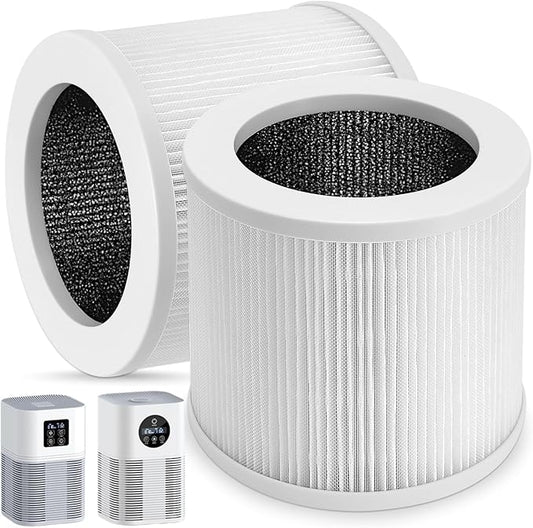 2-Pack A1 A1W Replacement Filter Compatible with VEWIOR HQSC-50,HQKJ-80,AMEIFU AP01W,KOIOS HQKJ-50,3-in-1 H-13 True HE-PA Filter
