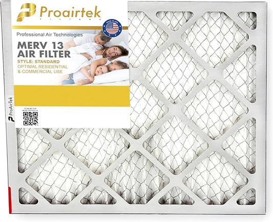 Proairtek AF18201M13SWH Model 18x20x1 Air Filter, MERV 13; Ideal for Anyone Wanting Clean, Crisp Air in Their Home