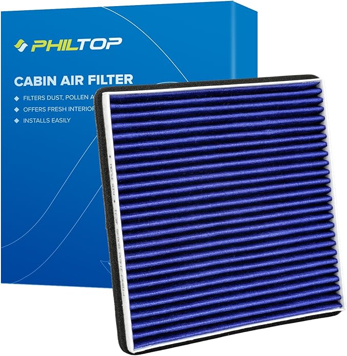 PHILTOP Cabin Air Filter, Replacement for CF9846A,2004-2009 Sienna,2003-2009 4Runner,2001-2009 Prius,2005-2009 Outback, Premium Cabin Filter with Activated Carbon Filter