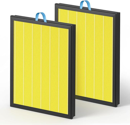 Fil-fresh Vital 100S Pet Care Replacement Filter, Compatible with LEVOIT Vital 100S Air Purifier,Activated Carbon, Replace Vital 100S-RF-PA, Yellow, 2-Pack