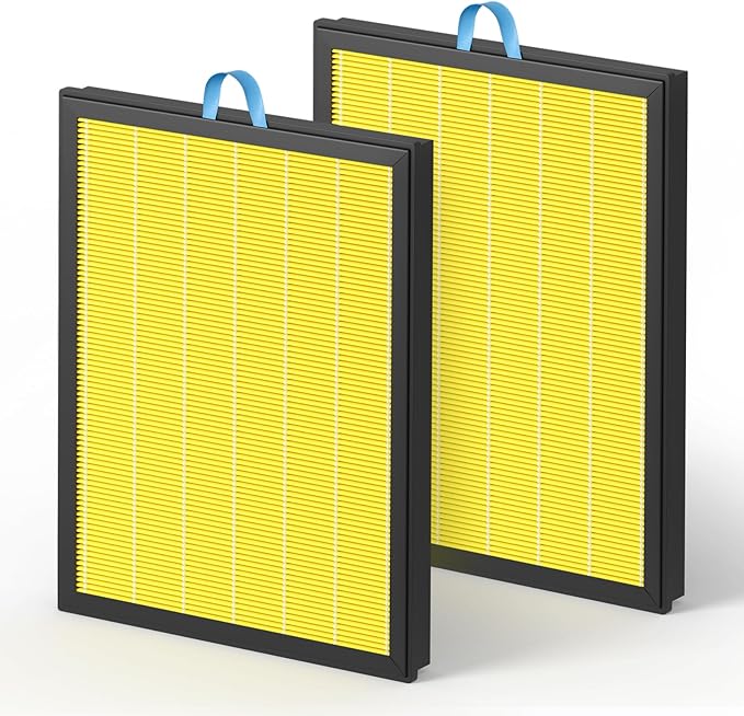 Fil-fresh Vital 100S Pet Care Replacement Filter, Compatible with LEVOIT Vital 100S Air Purifier,Activated Carbon, Replace Vital 100S-RF-PA, Yellow, 2-Pack