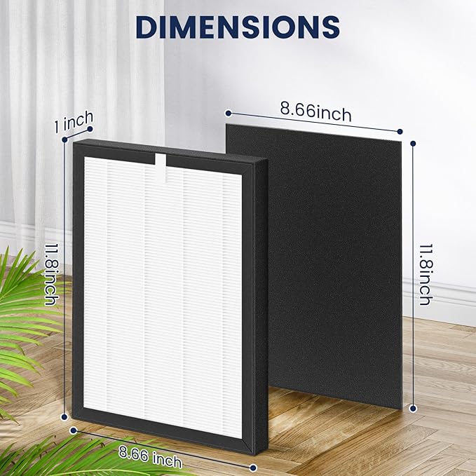 ProHEPA 9000 Replacement Filter Compatible with VEVA 9000 Air Puri-fiers, 3 Pack HEPA Replacement Filters & 6 Activated Carbon Pre-Fil-ters