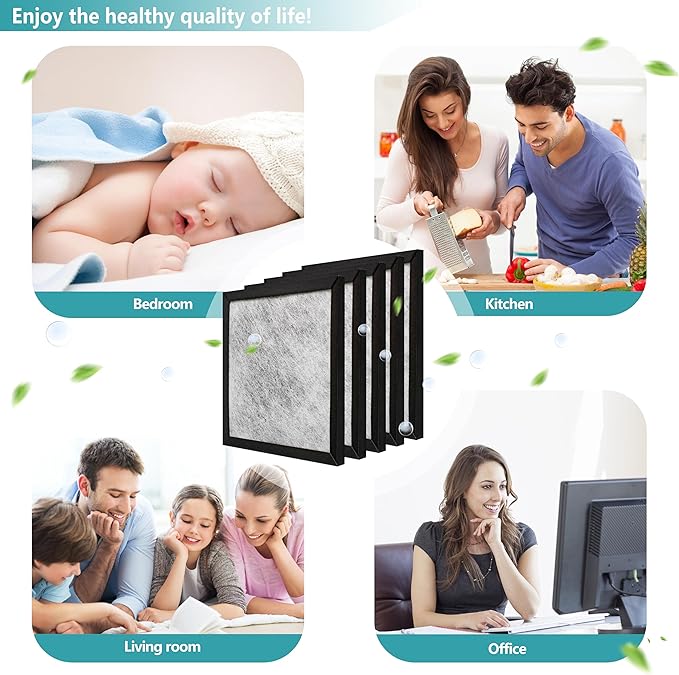 5-Pack Odor Grabber Replacement Filter E, Compatible with Holmes E HAP116Z, HAP115Z, HAP116Z-U Air Purifier, Part No. AOR115, AOR118, AOR118B, HAPF115, HAPF115PDQ-U8, HAPF115PDQ-U