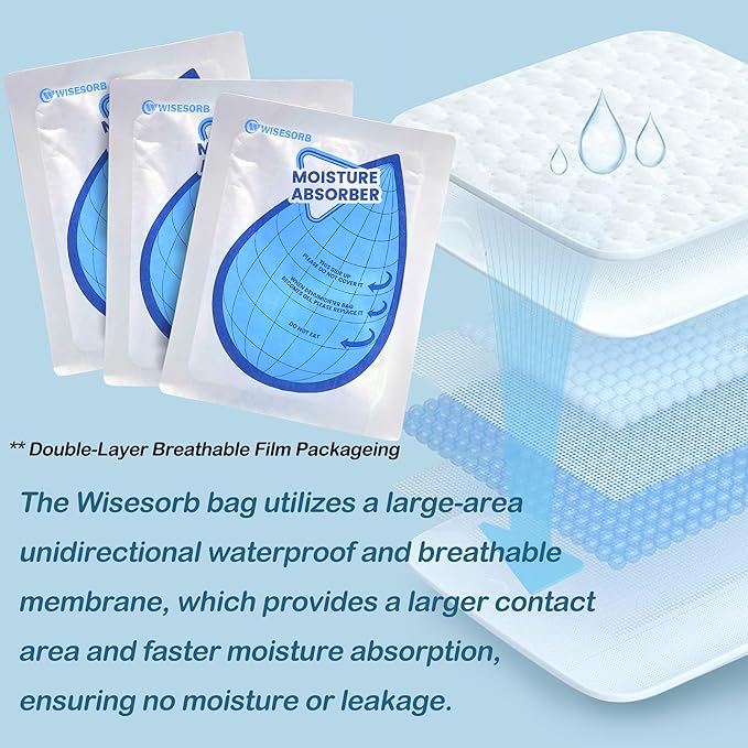 100 Gram 30 Packs Moisture Absorbers, Dehumidifier Bags for Bathrooms, Basements, Rvs, Humidity Packets for Closet