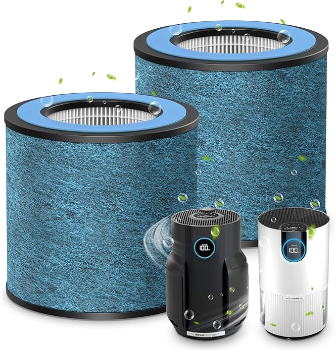 HP152 HP102 NeverChange Replacement Filter Compatible with Shark HP152/ HP102/ HP102PET/ HP100/ HP130/ HP132/ HC450/ HC451/ HC452/ HC455 Air Purifi-ers, HEPA & Activated Carbon #HE15FKPET