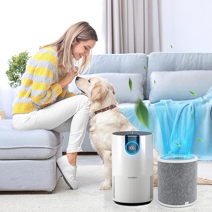 2 Pack Filter Replacement for Shark HP100 HP102 HP102PET - Clean Sense True HEPA Filters - Compare Part HE1FKPET HE1FKBAS HE1FKBASMB