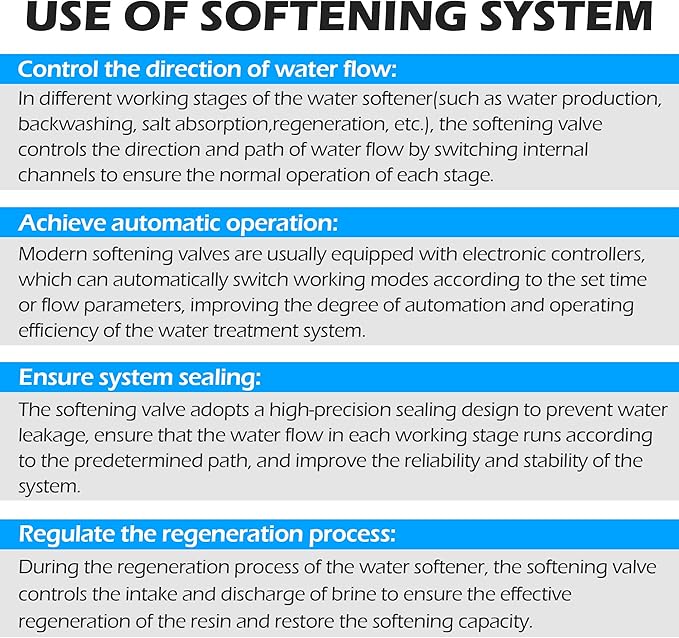 Time Type 5600SXT Water Softener Control Head, 110V Water Softener System Filter Control Head, Electronic Water Softener Valve, Inlet/Outlet DN25, Complete Accessories