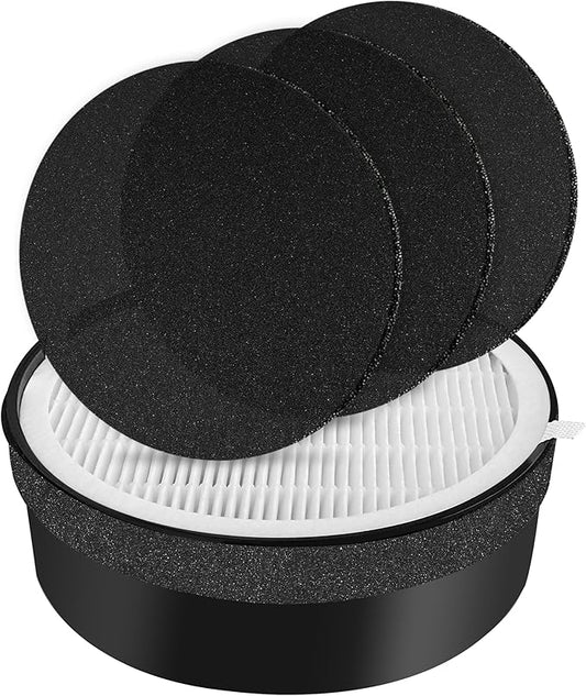 HME020248N Replacement Filter Compatible with hOmeLabs HME020248N Air Purifier, 1 Main Filter + 3 Activated Carbon Pre-filters