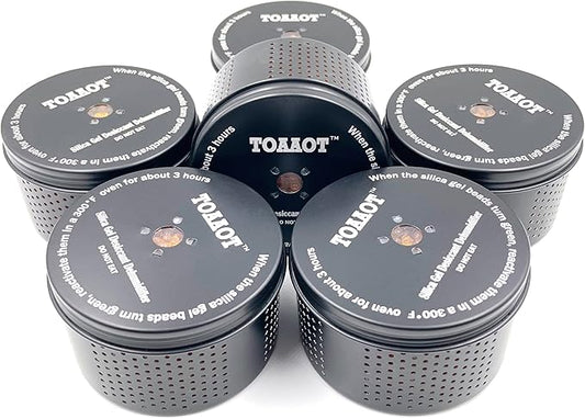 Gun Safe Dehumidifier, Moisture Absorbers, TOAAOT 200g Silica Gel Canister for Gun Case, Tool Box (6 Units)