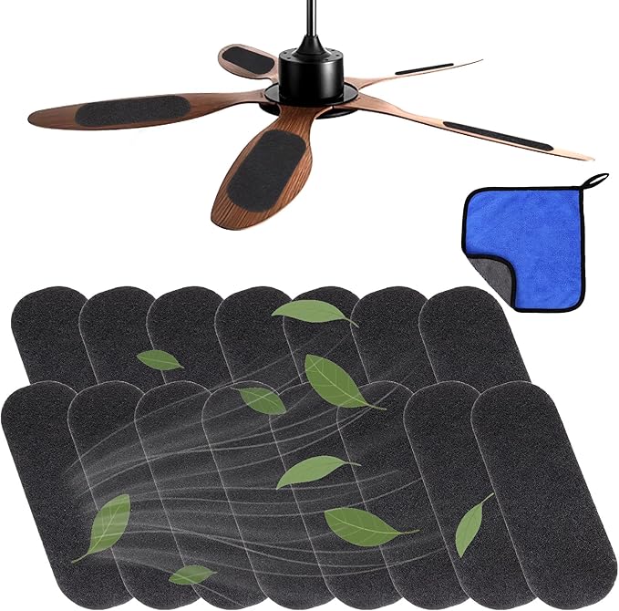 Ceiling Fan Filters,Unscented Activated Coconut Shell Carbon Ceiling Fan Air Filters, Easy-Stick Universal Fit Filters,Bringing Fresher and Cleaner Air,15 Pack