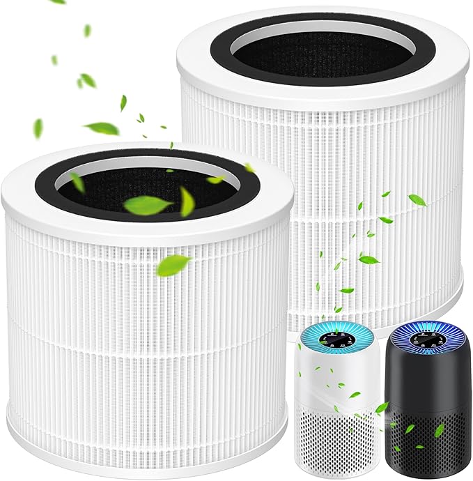 AP100-A/B Core Mini Replacement Filter Compatible with AromaRoom AP100-A, AP100-B, AP100-C, Core Mini Air Purifi-ers, 3-IN-1 HEPA and Activated Carbon Filter, White