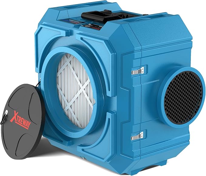 Hepa Air Scrubber Commercial Air Purifier with 3-Stage Filtration Negative Air Machine Industrial Air Purifier for Heavy Duty, 550CFM