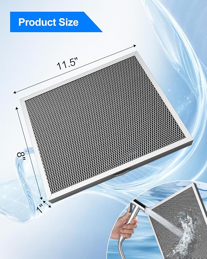 WUMZIJ 2PCS 5881 Dehumidifier Filter Compatible with Whole-House Dehumidifiers Models E100 E080 and Dehumidifying Ventilator 8192A, 12x13.5x1 MERV 8 Washable