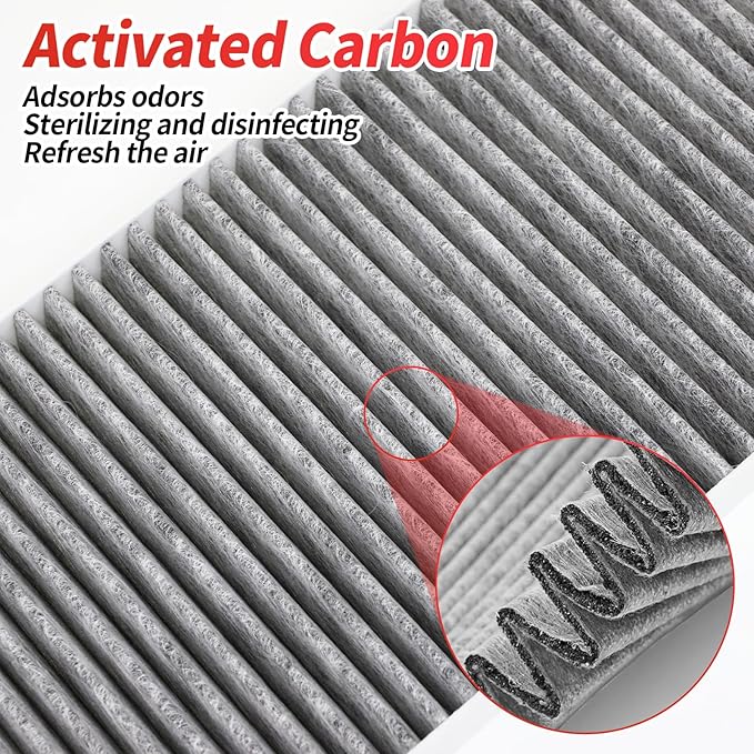 4pcs Air Filter Compatible with Tesla Model Y Cabin Air Filter HEPA Air Intake Filter Replacement with Activated Carbon for 2019-2026 Model Y Accessories Fit Model Y 2025 Refresh