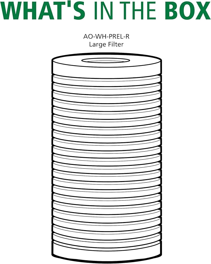 AO Smith 4.5"x10" 25 Micron Sediment Water Filter Replacement Cartridge - For Whole House Filtration Systems - AO-WH-PREL-R