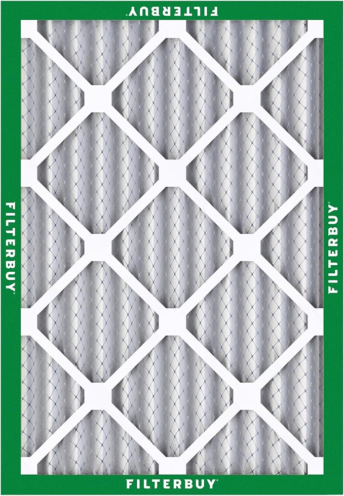 Filterbuy 14x20x2 Air Filter MERV 8 (MPR 700) Dust Defense Replacement (4-Pack), Electrostatic Pleated HVAC AC Furnace Filters, Made in USA (Actual Size: 13.50 x 19.50 x 1.75)