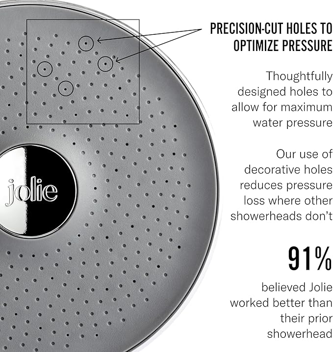 THE JOLIE FILTERED SHOWERHEAD with Shower Filter System- High Pressure Showerhead, Hair and Skincare Accessory to Improve Beauty and Personal Care Routine (Vibrant Red)