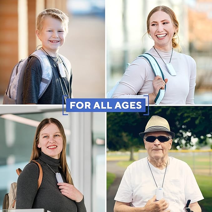 AirTamer A310W Personal Rechargeable and Portable Air Purifier Negative Ion Generator, Proven Performance, White with Metal Travel Case