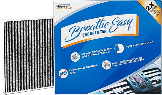 Spearhead Odor Defense Breathe Easy Cabin Filter | Fits 2011-19 Explorer, 2009-19 Flex, 2009-19 Taurus, 2010-16 MKS, 2010-19 MKT Like OEM | Up to 25% Longer Lasting w/Activated Carbon (BE-176)