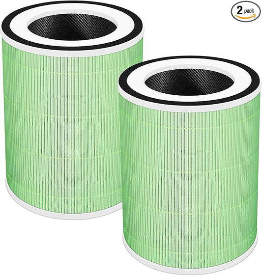Kilo Pet Filter Replacement Compatible with Afloia Kilo, KILOPLUS, KILOPRO, MIRO, MIRO PRO and MORENTO MR-Kilo, 360° 4-Stage Filtration, 2 Pack, Green
