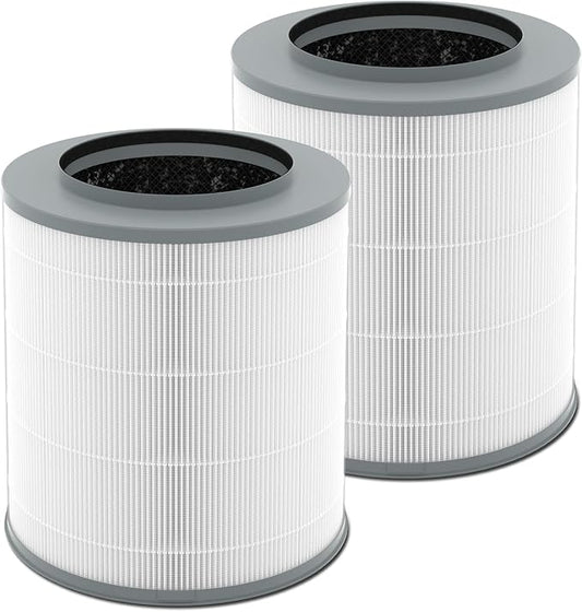 2 Pack 12030 & 11030 Replacement Filter, 1000 Sq. Ft. Capacity, Fit for Clorox Medium Room 11030 & 11031 Air Cleaner, Part #12030, 3-stage Filtration, H13 True HEPA, Activated Carbon Filter