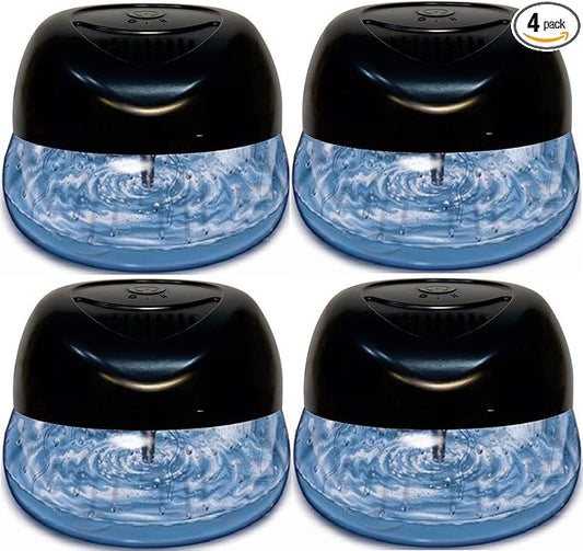 Bluonics Fresh Aire 4-Pack Water Air Washer, Air Revitalizer & Freshener with a bottle of of Tobacco Fragrance with Night Light 7 LED Changing Colors & White Noise