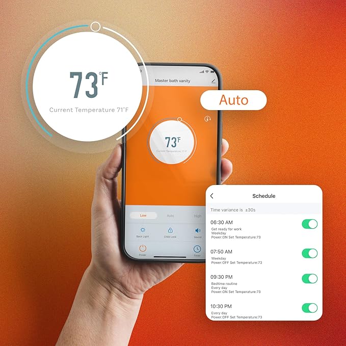 Heat Storm HS-1500-PHX-WIFI Infrared Heater, Wifi Wall Mounted