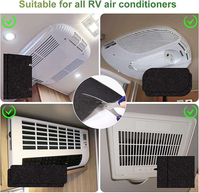 SUNCARACCL RV AC Filters Replacement, 16 x 40 x 1/4 Inch RV Air Conditioner Filters, Can Cut to Fit Air filter for Motorhome Travel,Travel Trailers, Camper RV Accessories