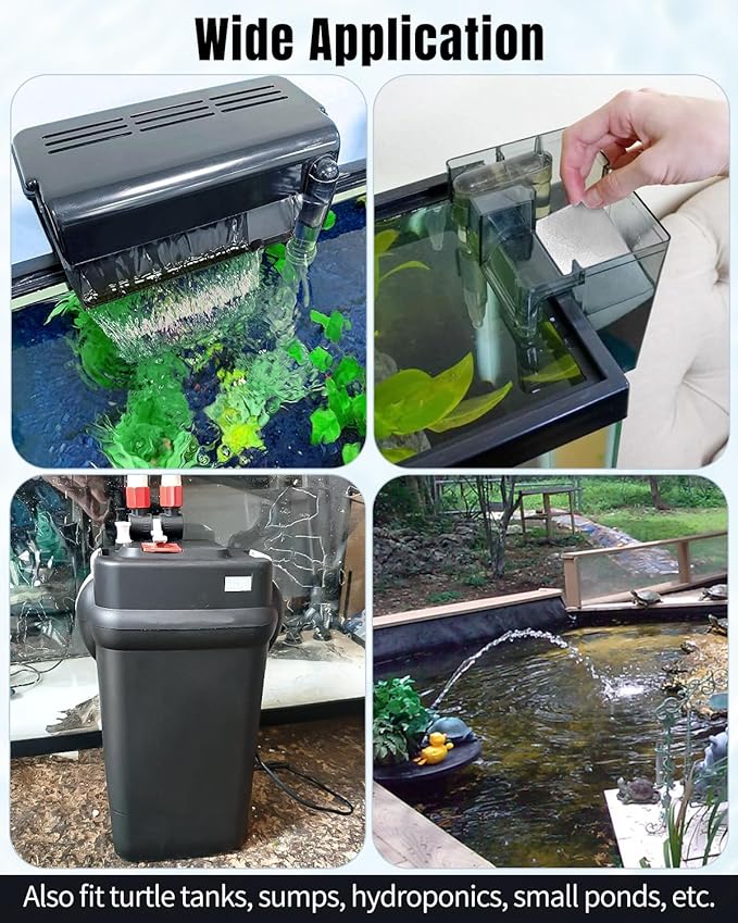 Pawfly Aquarium Filter Floss Roll, 79 x 12 x 1.2 Inch Cuttable Aquarium Filter Pad, Blue and White Aquarium Filter Media Roll for Freshwater Saltwater Fish Tanks & Small Ponds