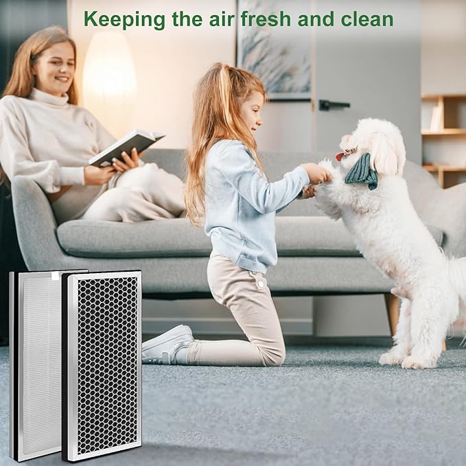 2 Pack 40 Replacement Filter for MA Air Puri-Fier Models 40, 3-in-1 Contains Pre-Filter and Activated Carbon Fil-ter。