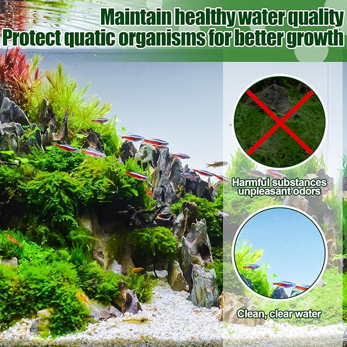 Pangda 4 Pcs Carbon Filter Foam Pad Compatible with U3 Range of Internal Underwater Sponge Aquarium Underwater Filter Accessories for Internal Replacement Aquarium Fish Tank