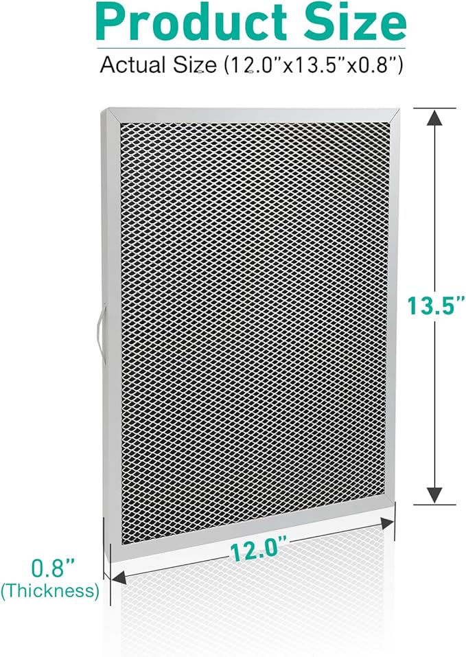2 Pack 5881 Washable MERV 8 Dehumidifier Filter 12″x13-1/2″x1″Compatible with AprilAire Whole-House Dehumidifiers E080 E100 Dehumidifying Ventilator 8192A