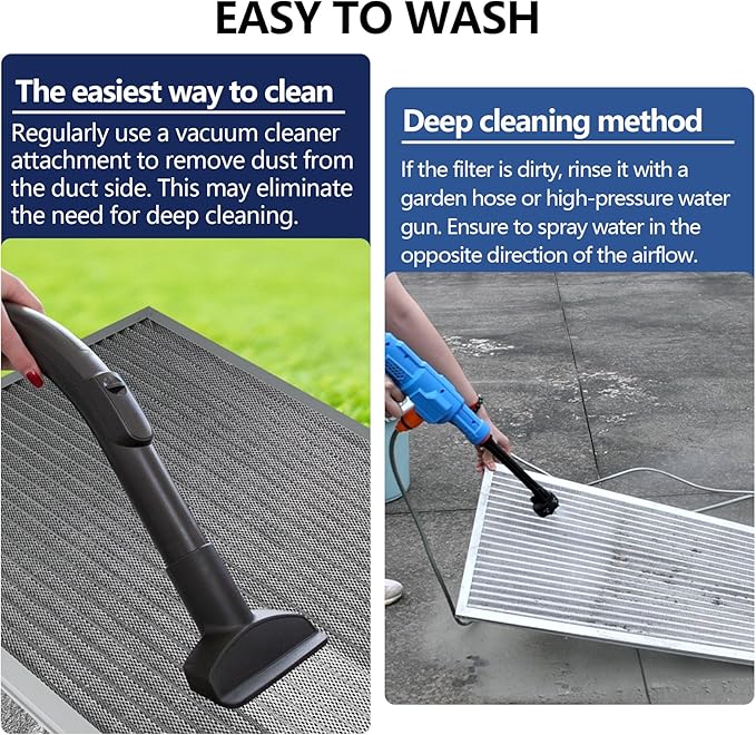 14x25x1 Electrostatic Air Filter, 8 Stage Washable Aluminum AC/HVAC Furnace Filter, Reusable Lifetime Permanent Air Filter, Easy to Clean,Increases Airflow(Actual Size:13.50x24.50x0.82)