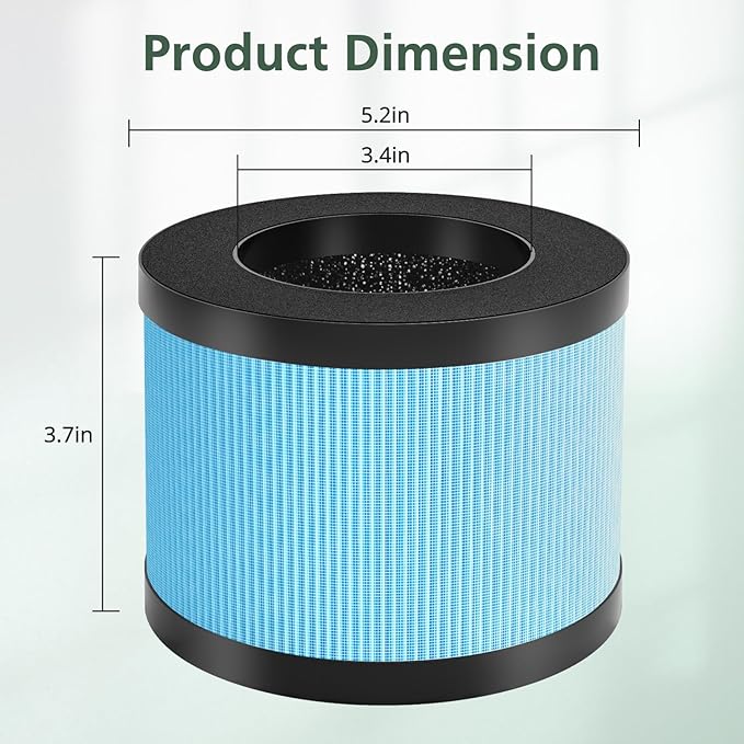 MK-06 Air Filter Replacement Compatible with MK-01 Air Purifier, 4-in-1 HEPA DH-JH01 Filter for ToLife TZ-K1, for FreAire KN6391, for Kloudi DH-JH01, for POMORON MJ012H MJ001H, 3 Pack