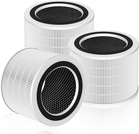 Core 200S Replacement Filter compatible with LEVOIT Core 200S and Core 200S-P Smart WiFi Air Purifier, 3-in-1 H13 True HEPA Activated Carbon Filter, Core 200S-RF, White, 3 Pack