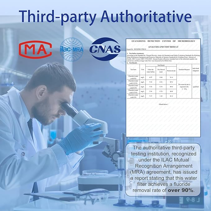 Fluoride Filter, Replacement for Berkey® PF-2® Fluoride and Arsenic Reduction Elements, Compatible with Berkey® Gravity Filtration System, Natural Defluorination Filter Material, Pack of 2