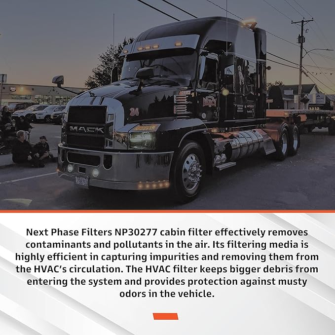 Cabin Filter - Pack of 1 - Compatible with Mack Trucks - Cabin Air Filter Replacement – Replaces O.E. 3543H9638; Baldwin PA30277; Mack Trucks CHU, CHU613, CHU614, CTP Series & Titan Series