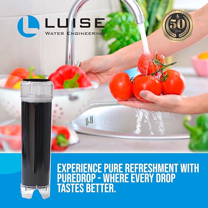 Luise 10" X 2.5" Italian Make Replacement Activated Carbon Cartridge For Dechlorination And Filtration Of Water (L513.1000)