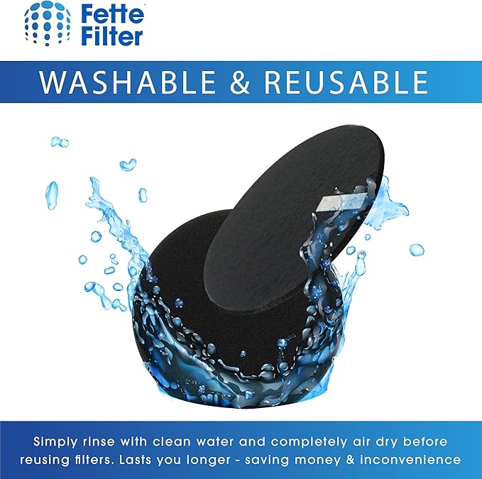 Fette Filter Replacement Filters for Bissell Vacuums Compatible with SurfaceSense MultiClean 3418, Pet Hair Eraser Turbo 3774F, PowerLifter 3404, and More. 4Pre-Motor Filters