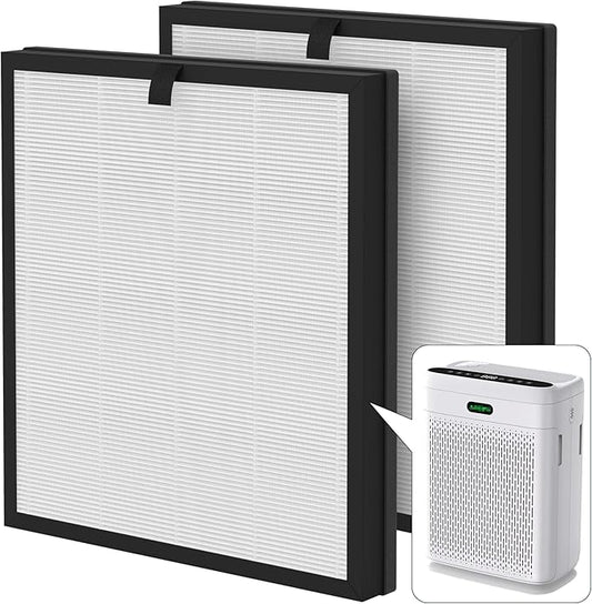 F1 Replacement Filter Compatible with Ameifu F1 Double-Sided Air Filter Purifier for Home Large Room Up to 2200 Sq Ft, 3-in-1 Filter of Premium Filters and Activated Carbon, 2 Pcs (1 Set)