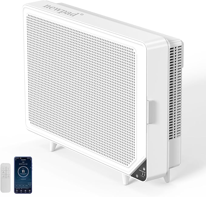 Air Purifiers for Home Dust Pollen Pets Hair in Bedroom, Wall Mounted HEPA Air Purifier for Home Large Room Covers Up to 1345 sq.ft, Sleep Mode, Auto Mode, WiFi/Remote Control, Timer